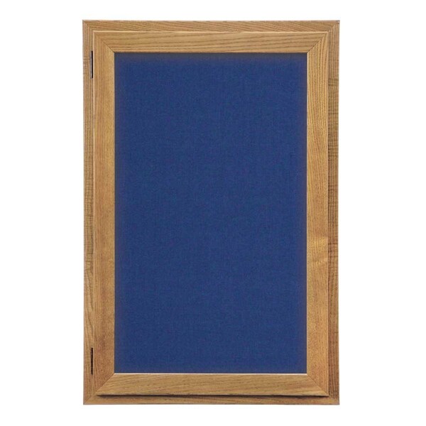 Outdoor Enclosed Combo Board, 42"x32", Satin Frame/Grey & Forbo